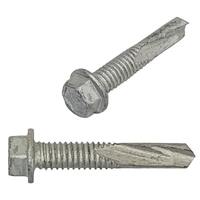 #12-24 X 1-1/2"  Hex Washer Head, Self-Drilling Screw, #5 Point, Coated